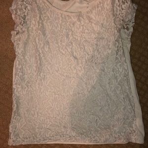 Lace Short-Sleeve Shirt Aéropostale